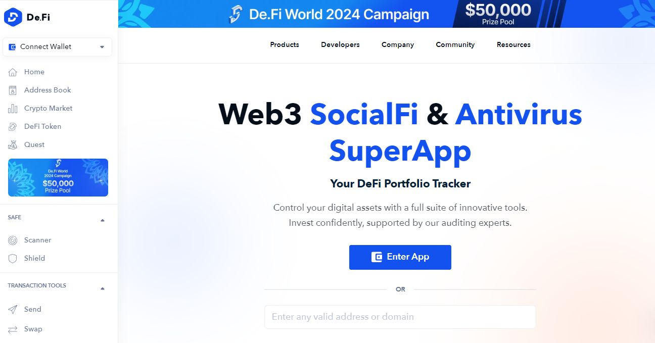 De.Fi 深入解析:投资组合追踪、交易及安全利器