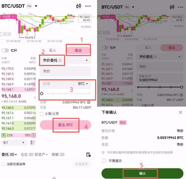 实操演示:如何卖出比特币