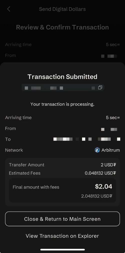 Tether 钱包转帐教学